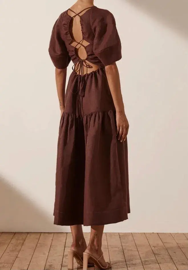 Shona Joy Open Back Midi Dress - Image 5