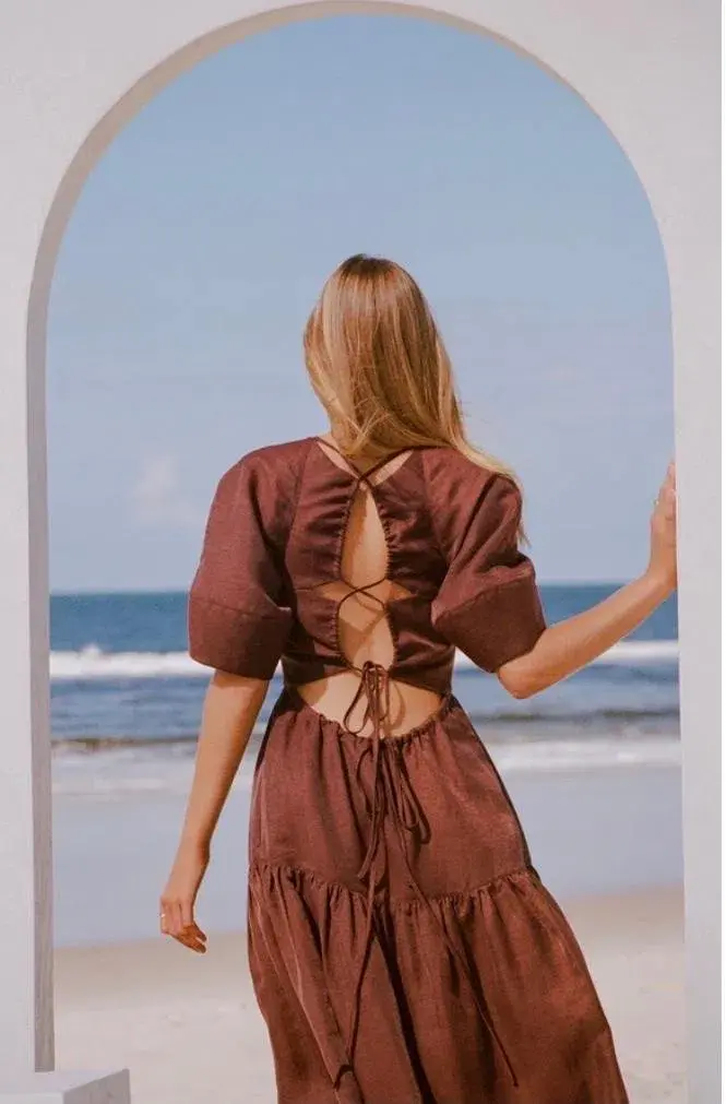 Shona Joy Open Back Midi Dress - Image 6