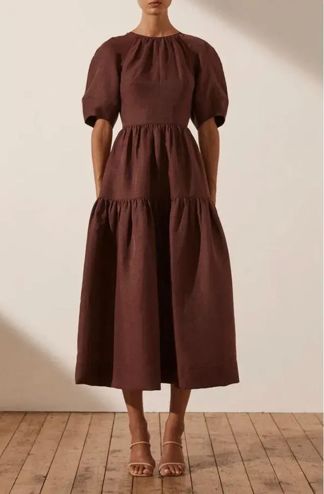 Shona Joy Open Back Midi Dress - Image 3