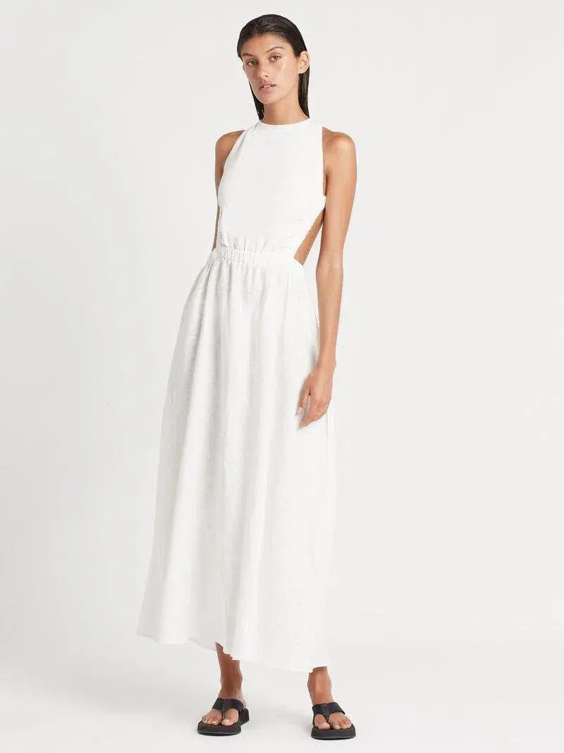 Sir the Label Alena Linen Maxi Dress White Size 8 - Image 1