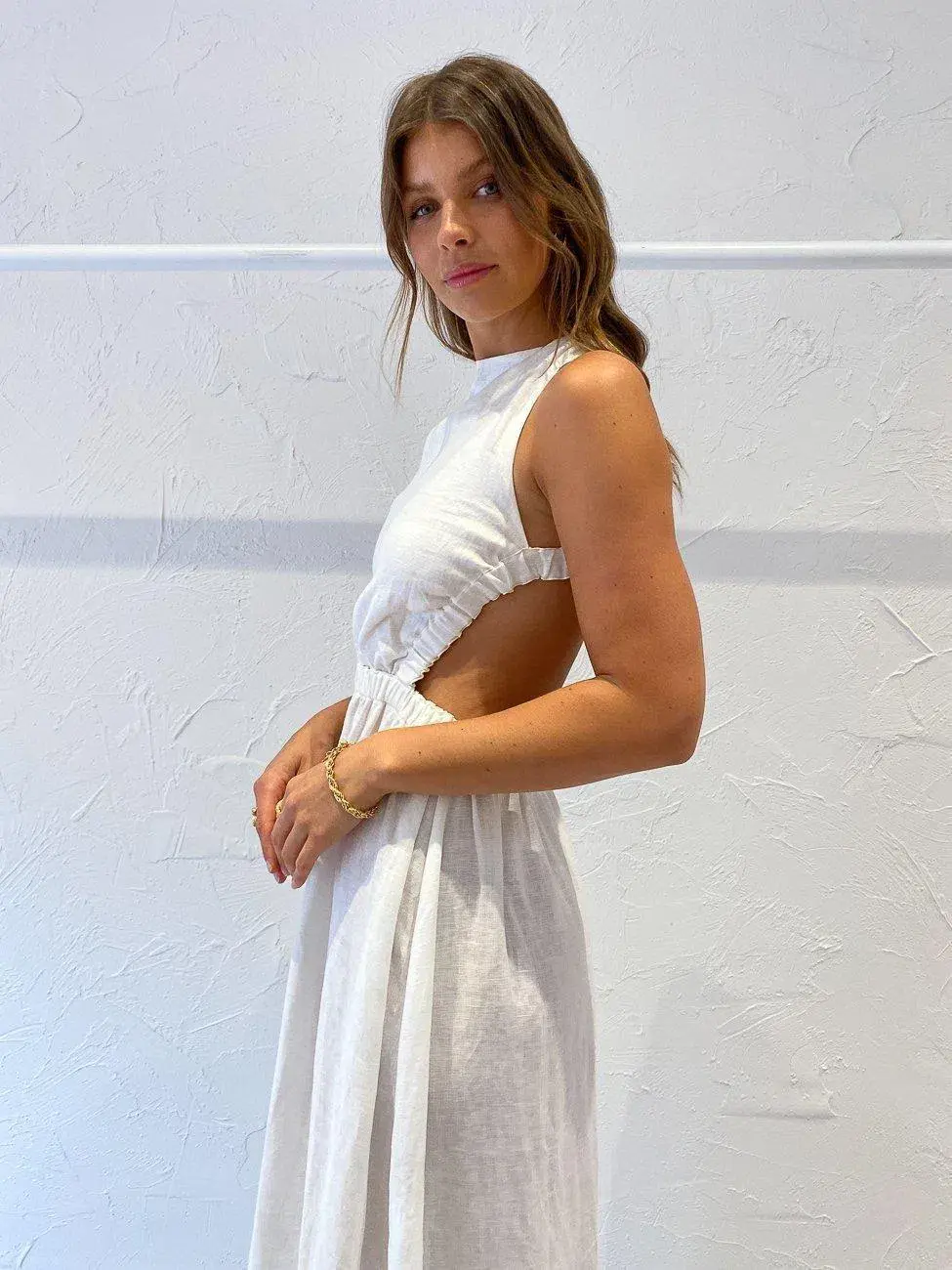 Sir the Label Alena Linen Maxi Dress White Size 8 - Image 2