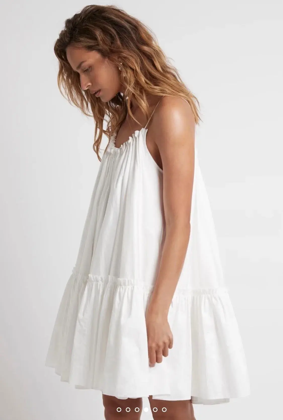Aje Midsummer Swing Mini Dress Ivory Size 8 - Image 4