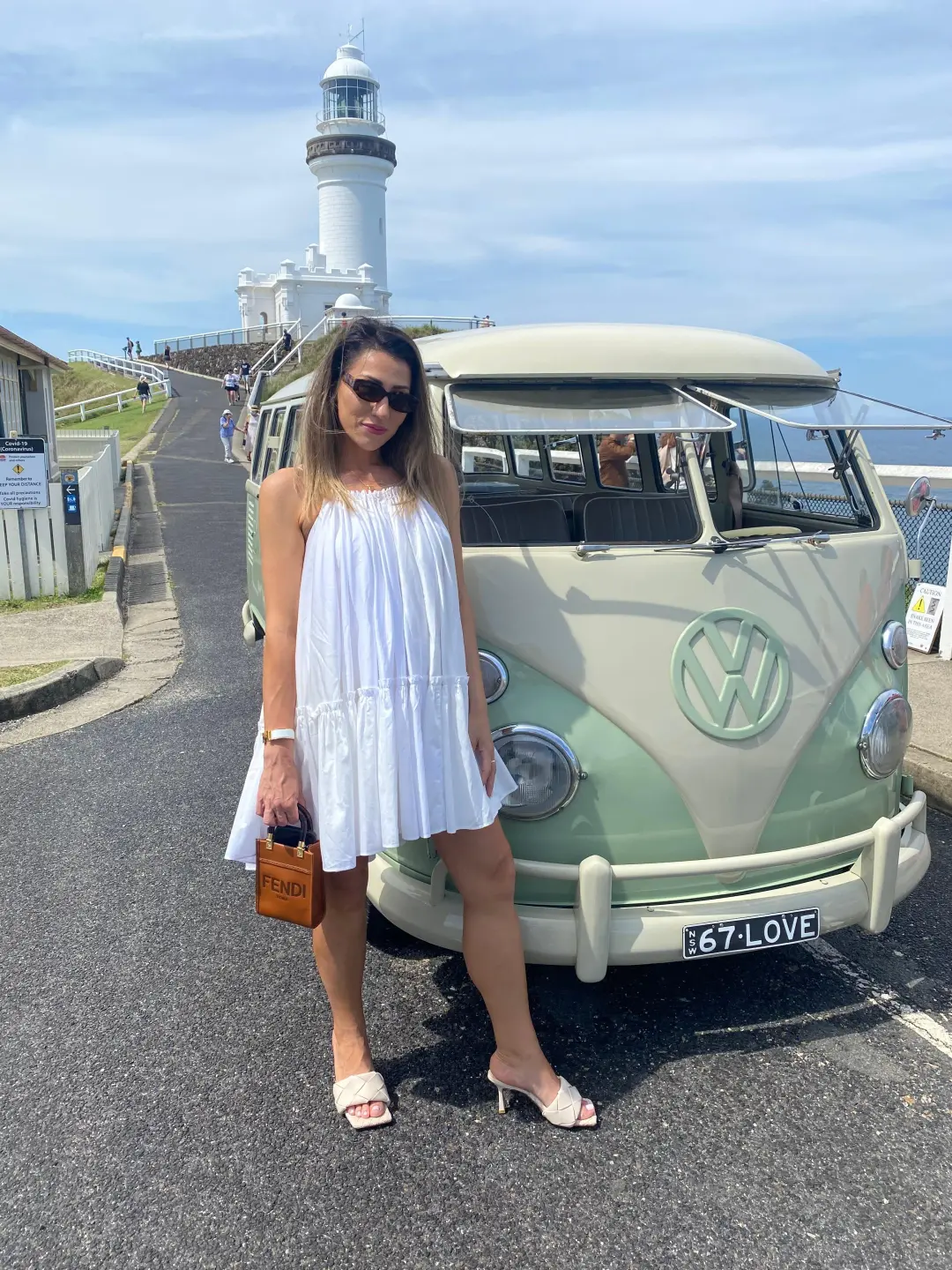 Aje Midsummer Swing Mini Dress Ivory Size 8 for rent on The Volte - main image