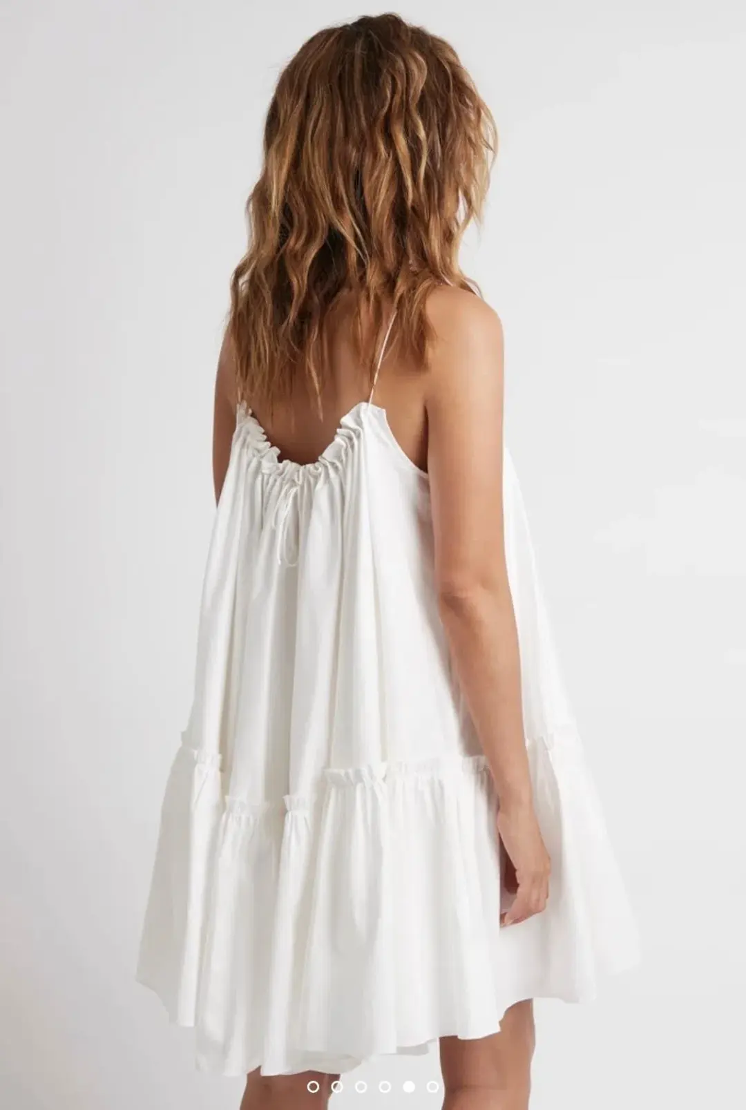 Aje Midsummer Swing Mini Dress Ivory Size 8 for rent on The Volte - main image