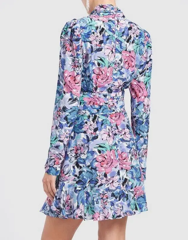 Rebecca Valance La Violette Mini Dress Floral Size 8 - Image 3