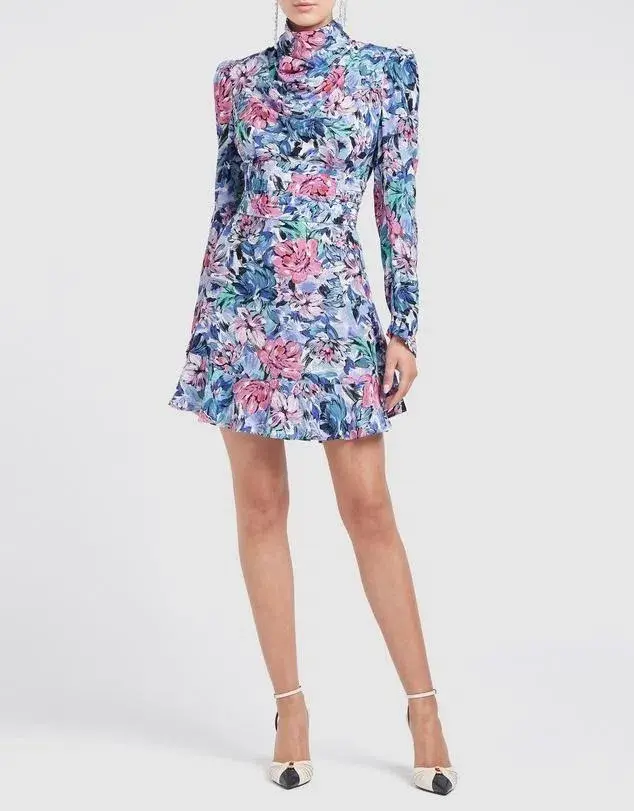 Rebecca Valance La Violette Mini Dress Floral Size 8 - Image 1