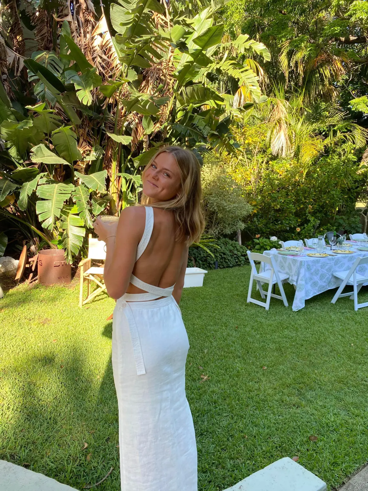 Ambrose Open Back Gown Ivory  - Image 5