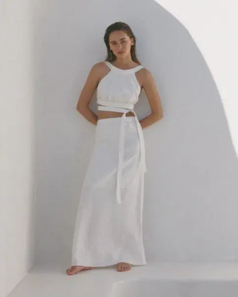 Ambrose Open Back Gown Ivory  - Image 1