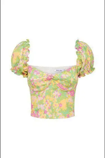 With jean coupe top size S  for rent on The Volte - main image