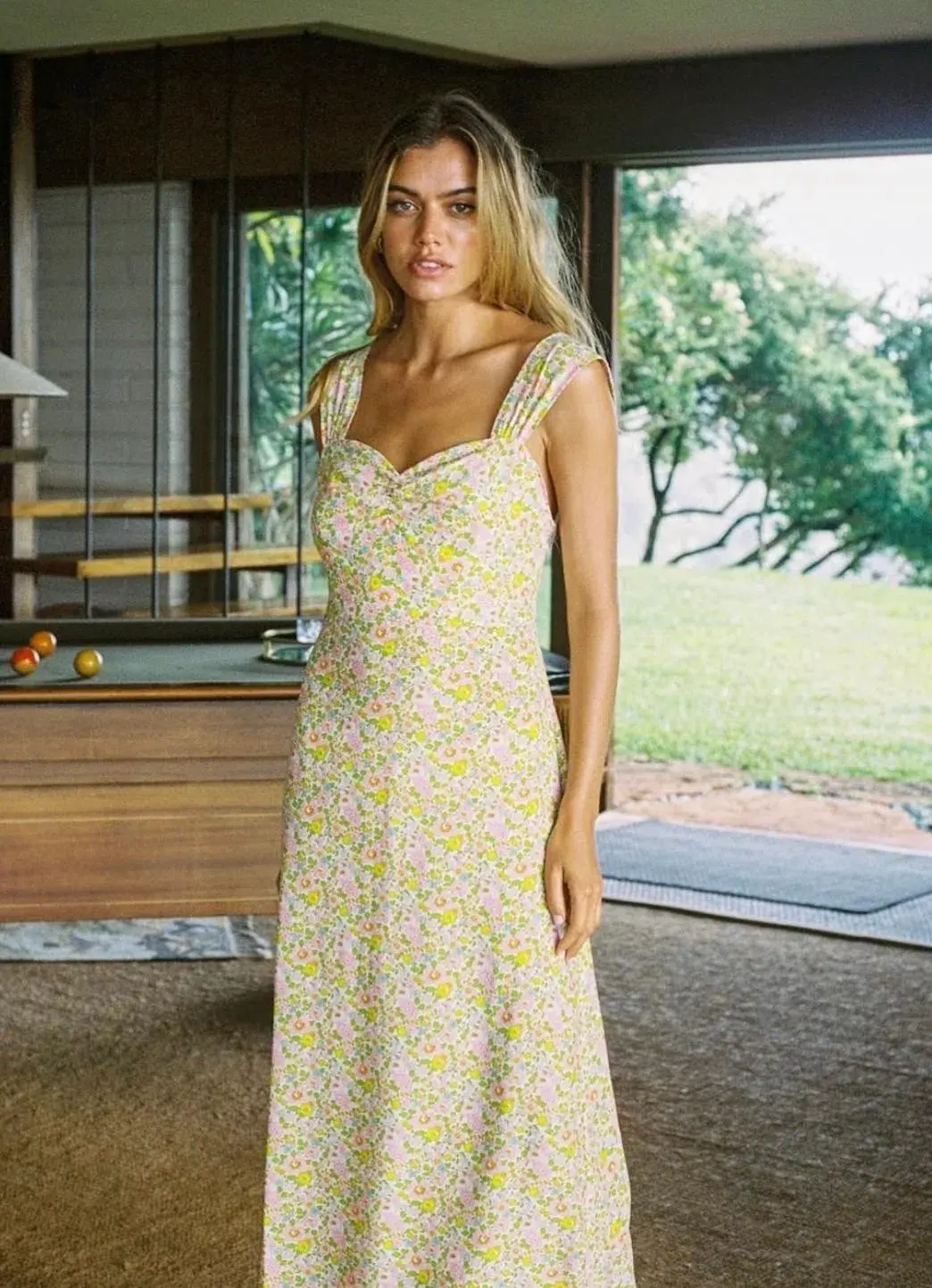 With Jean Lou Lou dress in pansies size M - Image 3