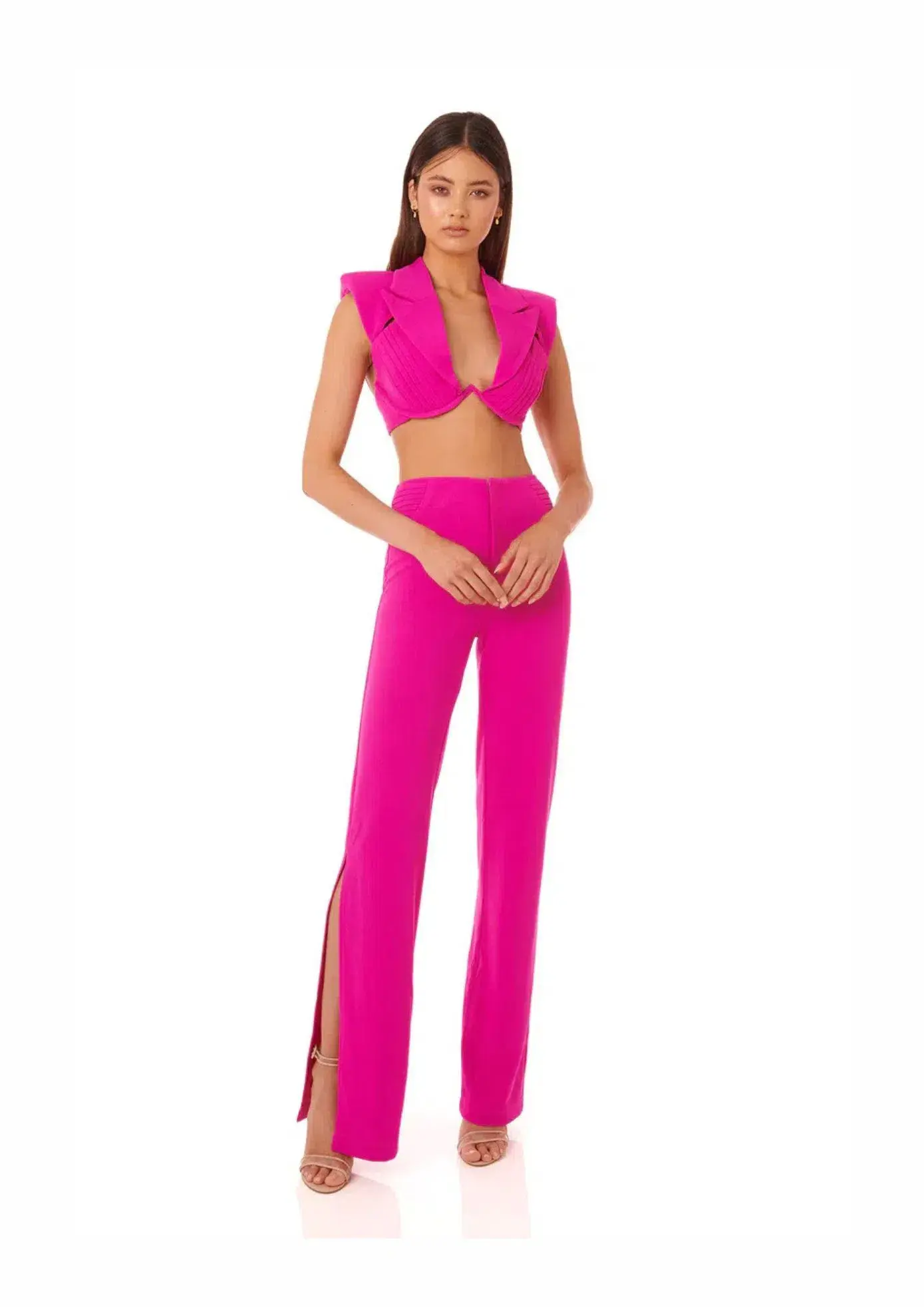 Eliyah the label Tyra Top and Blake Pants Set Fuchsia Pink Size AU 8 - Image 3