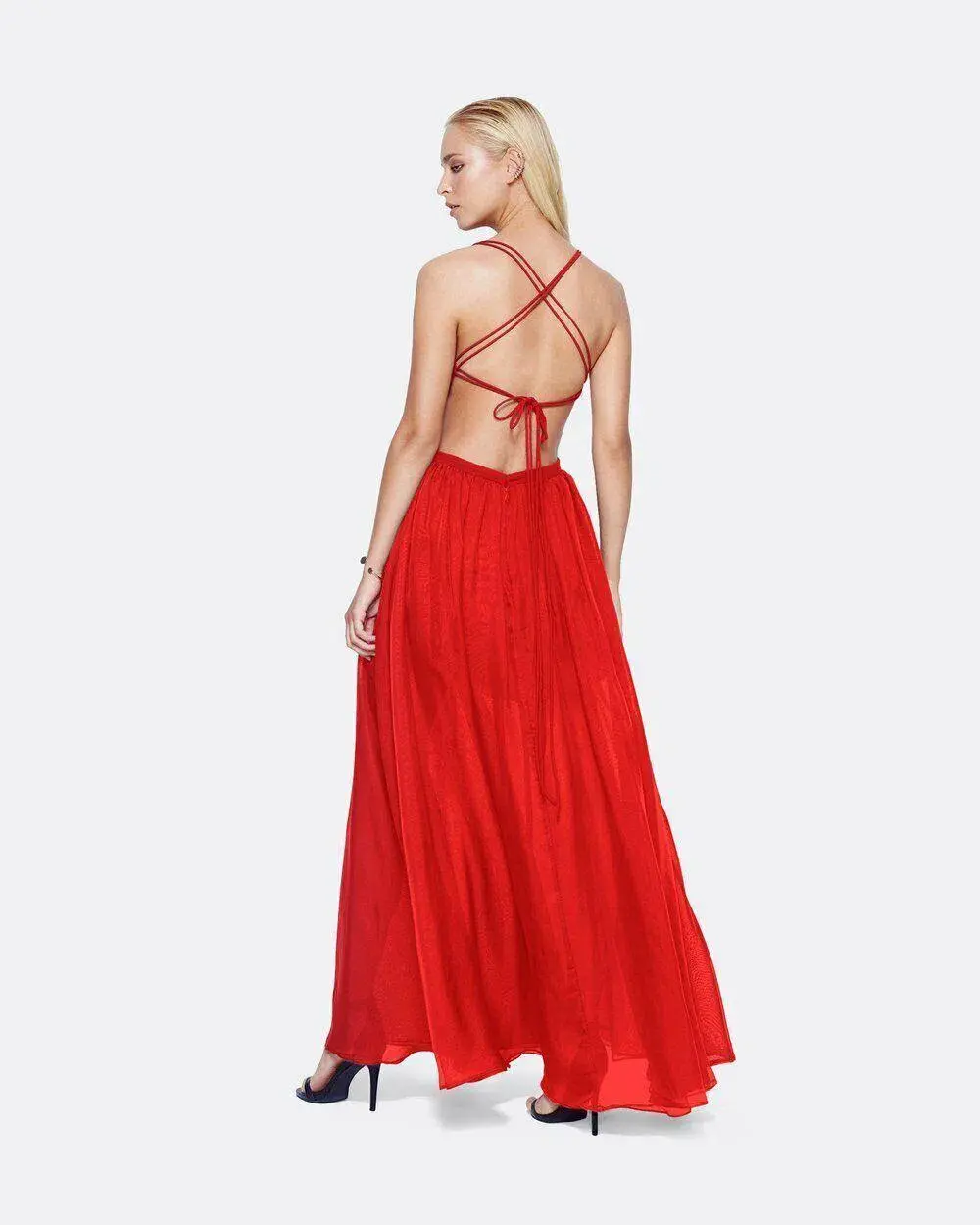 Fame & Partners Mildred Dress Red Size 8 - Image 2