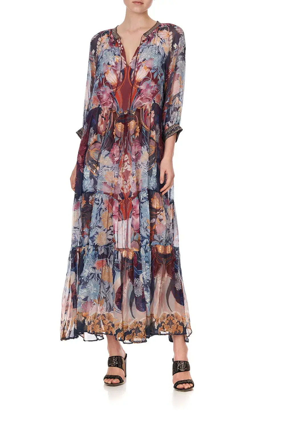 Camilla Nouveau Nights Long Gathered Panel Dress Size XXL - Image 1