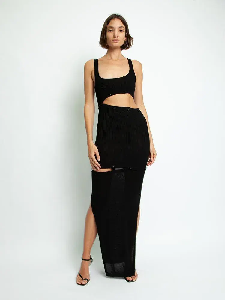 christopher esber deconstructed tank dress in black - Image 1