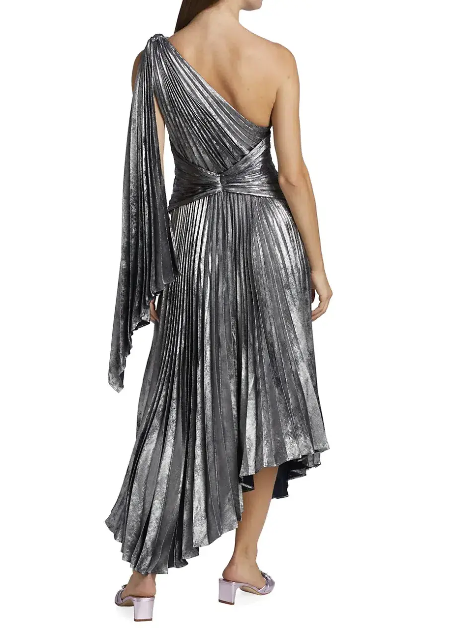 Acler Kalora Midi Dress Gunmetal Size 8 - Image 2