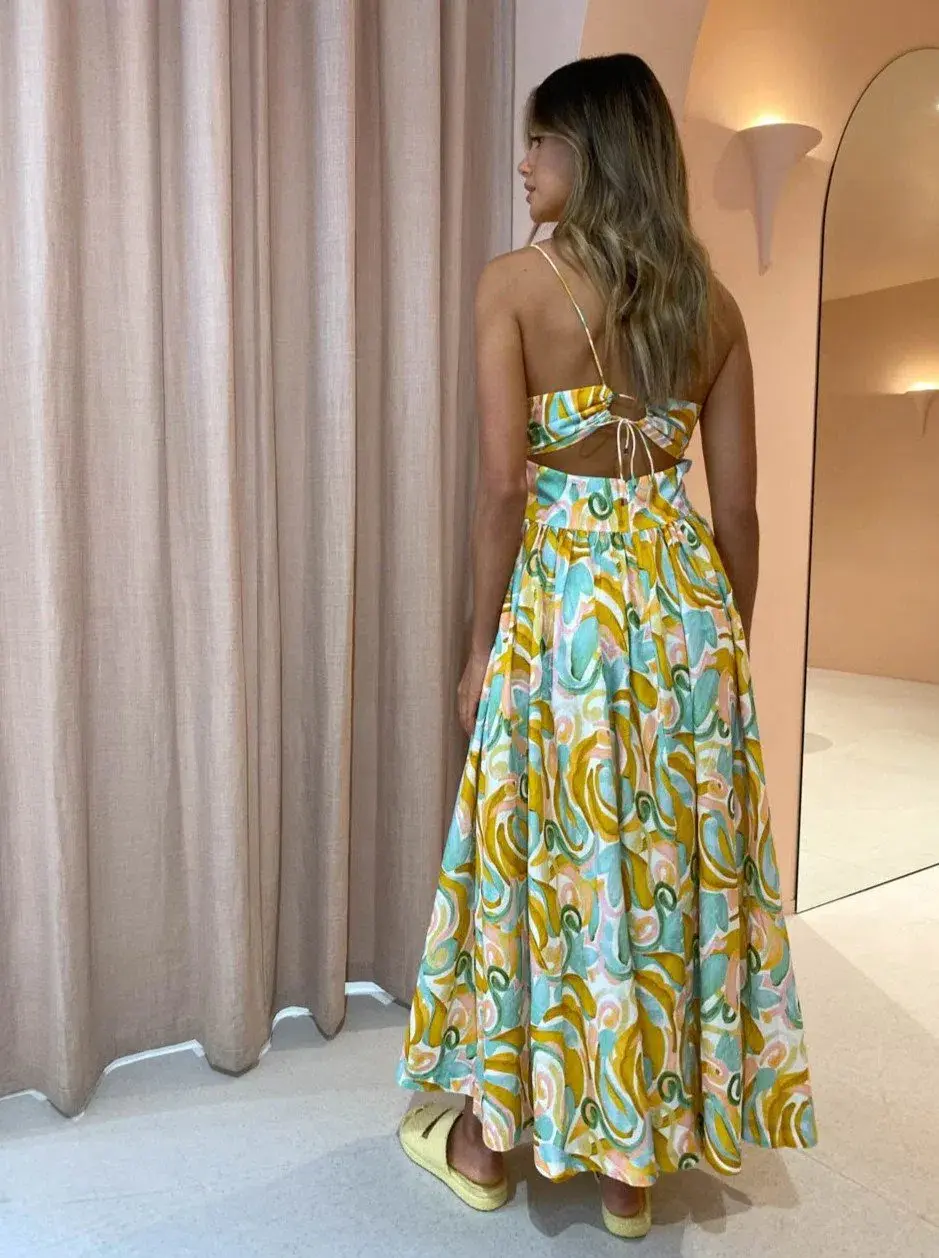 Steele Allegro Jasmine Midi Dress Print Size Medium for rent on The Volte - main image