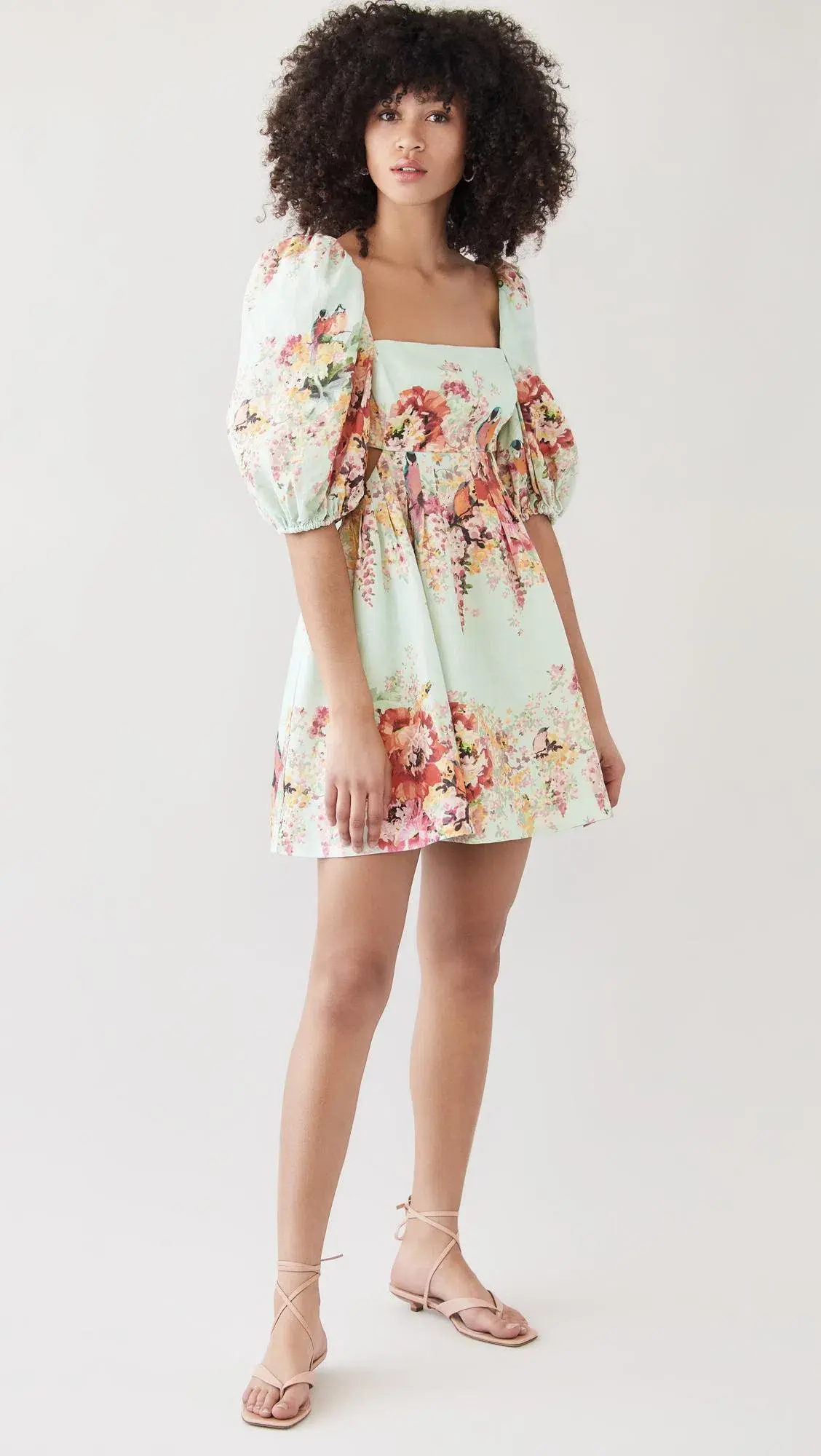 Zimmermann Mae Cut Out Mini Dress Print Size 6 - Image 1