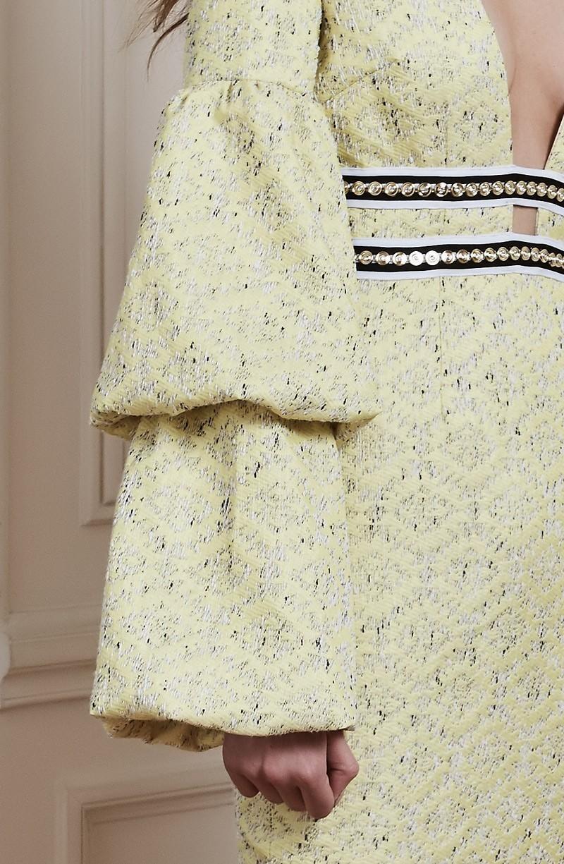 Asilio The Other Woman Midi Dress Yellow Size 10 - Image 4