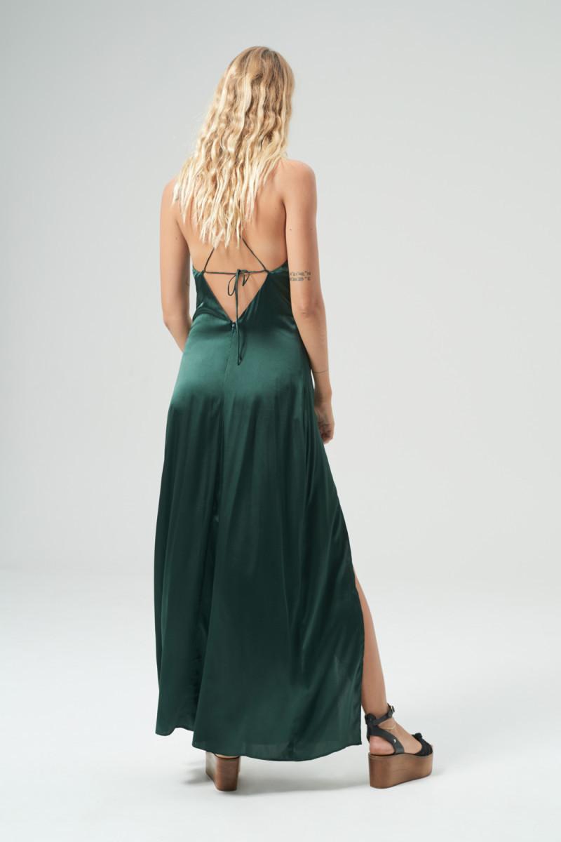 Hansen & Gretel Zen Silk Dress Green Size 8 for rent on The Volte - main image