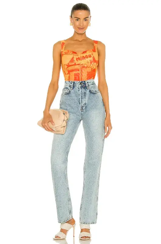 Miaou Imogene Corset Stone Orange Size AU 10 - Image 1