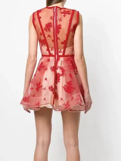 Alex Perry Codie Crinoline Dress Red Size 10 - Image 2