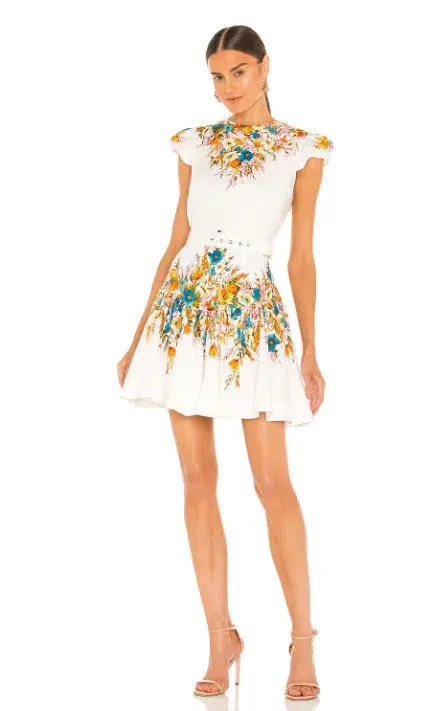 Zimmermann Estelle Tie Mini Dress Print Size 8 - Image 1
