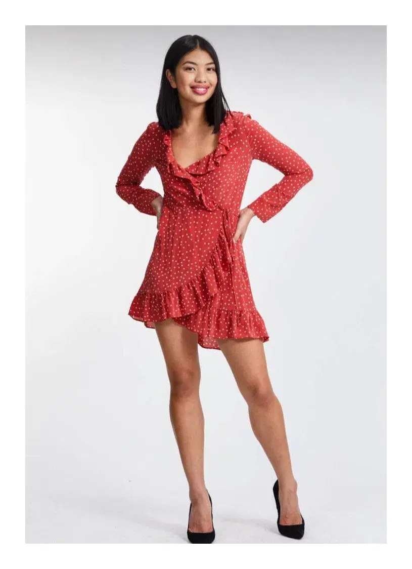 Realisation Par The Alexandra Mini Dress Red Star Size 6 - Image 1