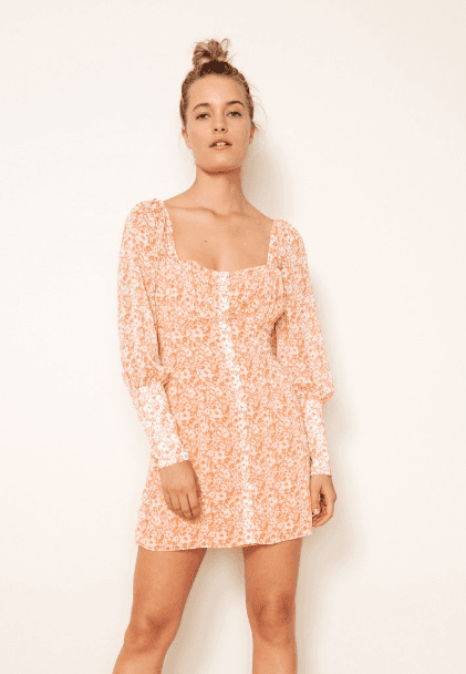 The East Order Peaches Mini Dress Orange Size 8 - Image 1
