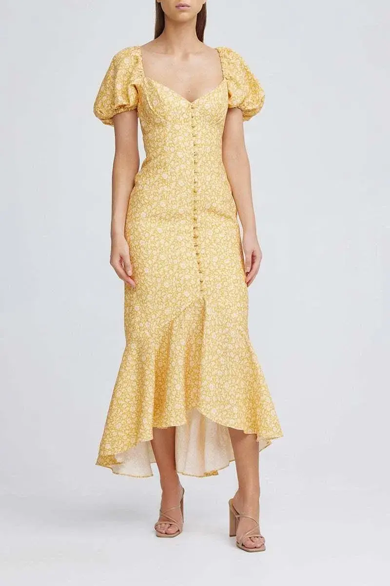 SIGNIFICANT OTHER JACINTA DRESS IN CHAMPAGNE PANSY - Image 1
