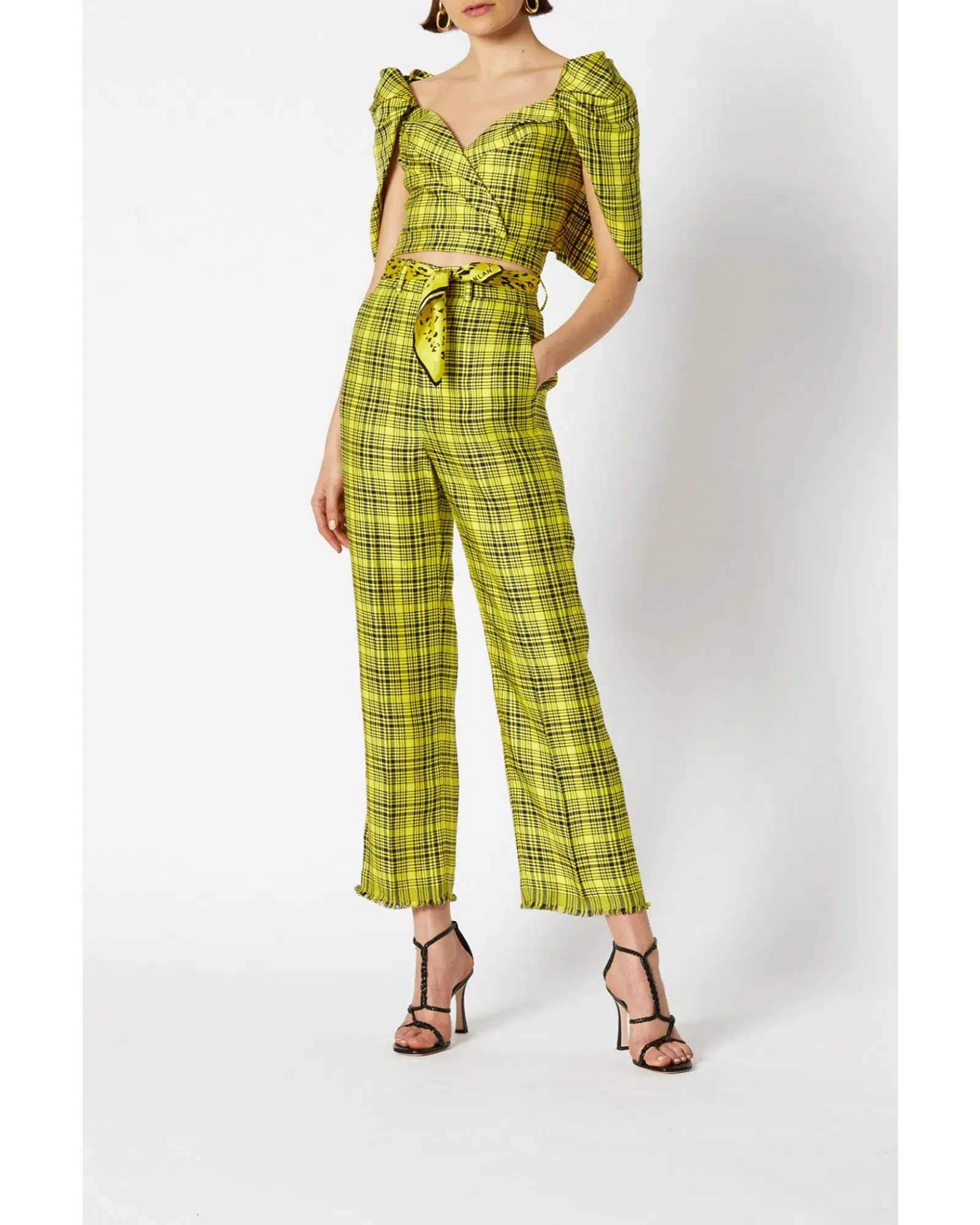 Scanlan Theodore Pants Yellow Check Size AU 8  - Image 1