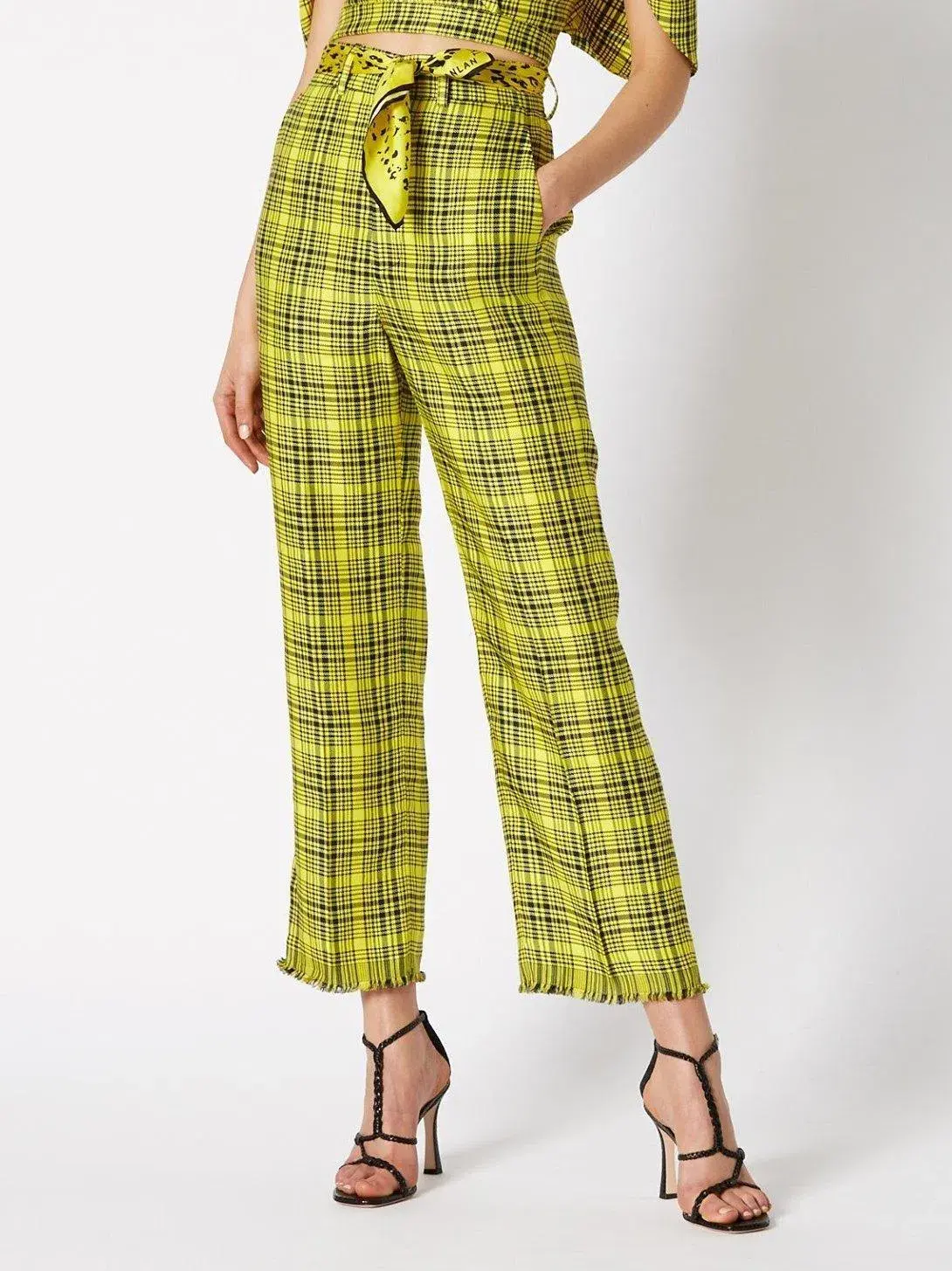 Scanlan Theodore Pants Yellow Check Size AU 8  - Image 2