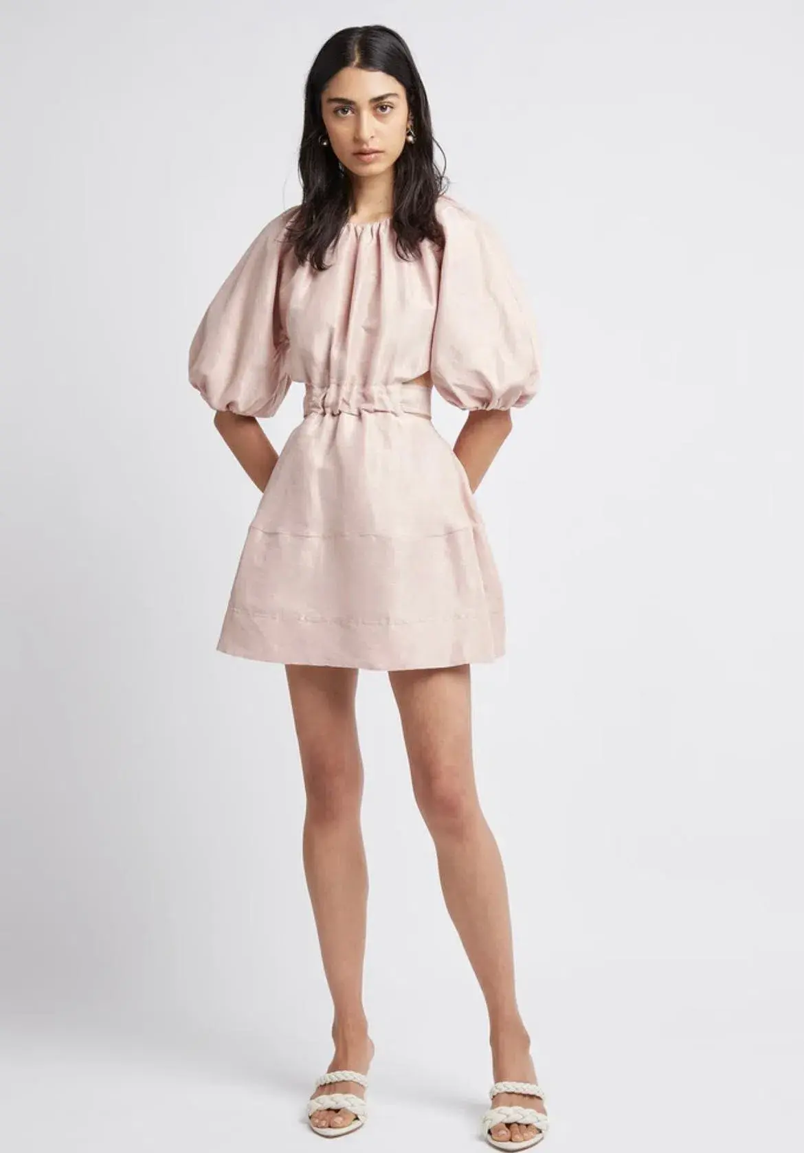 Aje Psychedelia Cut Out Mini Dress Blush Size 8 - Image 1