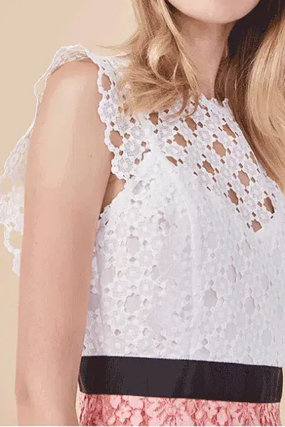 Sandro Gab Lace Mini Dress Pink Size 8 - Image 2