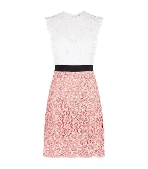 Sandro Gab Lace Mini Dress Pink Size 8 - Image 6