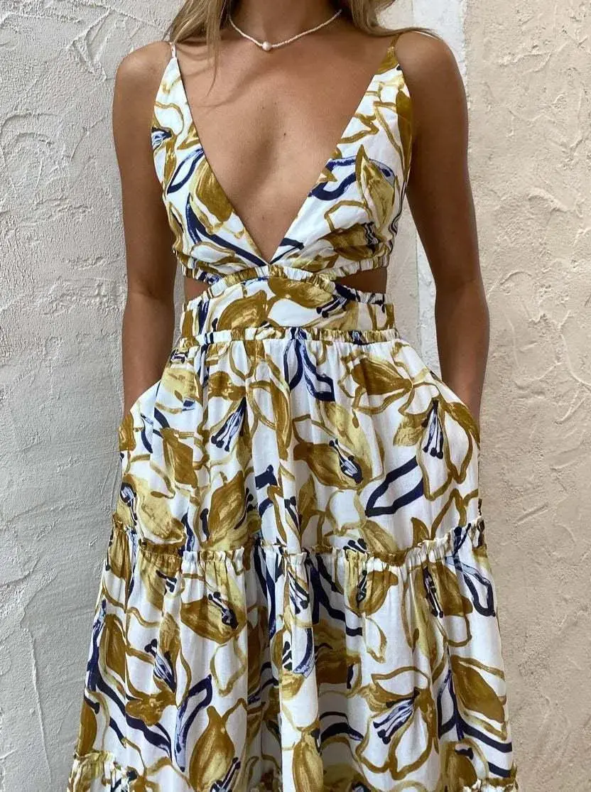 BEC & BRIDGE EUGENIE MAXI DRESS IN PRINT - SIZE 8 - Image 9