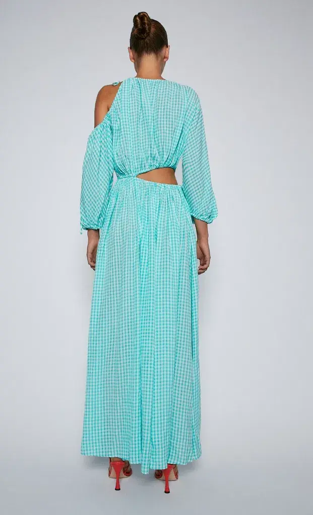 Scanlan Theodore Gingham Draw Cord Dress Mint Size 6 - Image 3