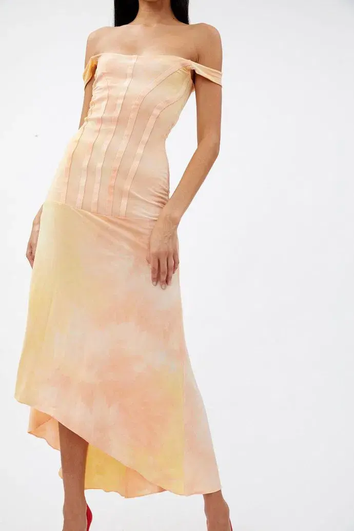Ellery Odilon Off the Shoulder Dress Peach Size 10 - Image 1