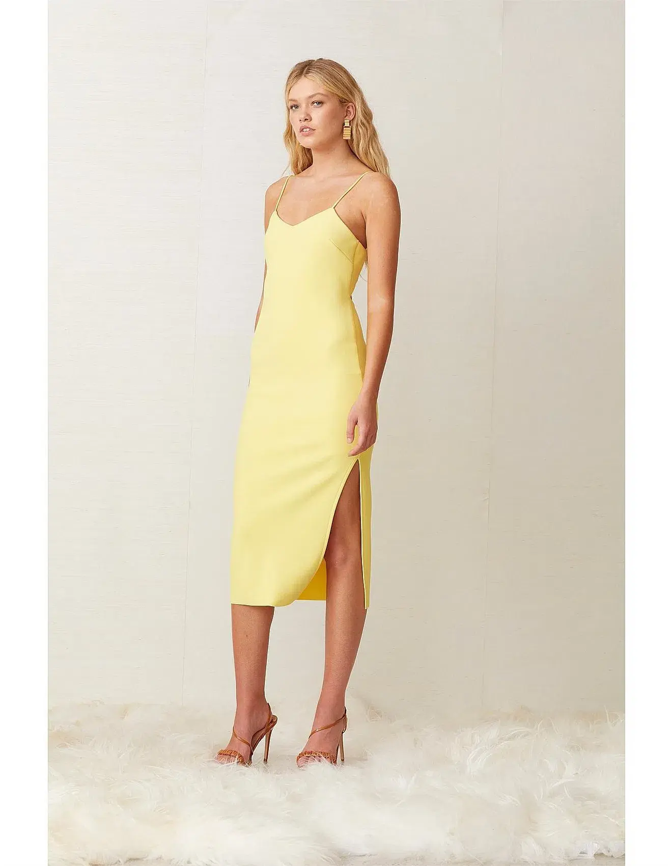 Bec & Bridge Gemma Midi Dress Yellow Size 10 - Image 1