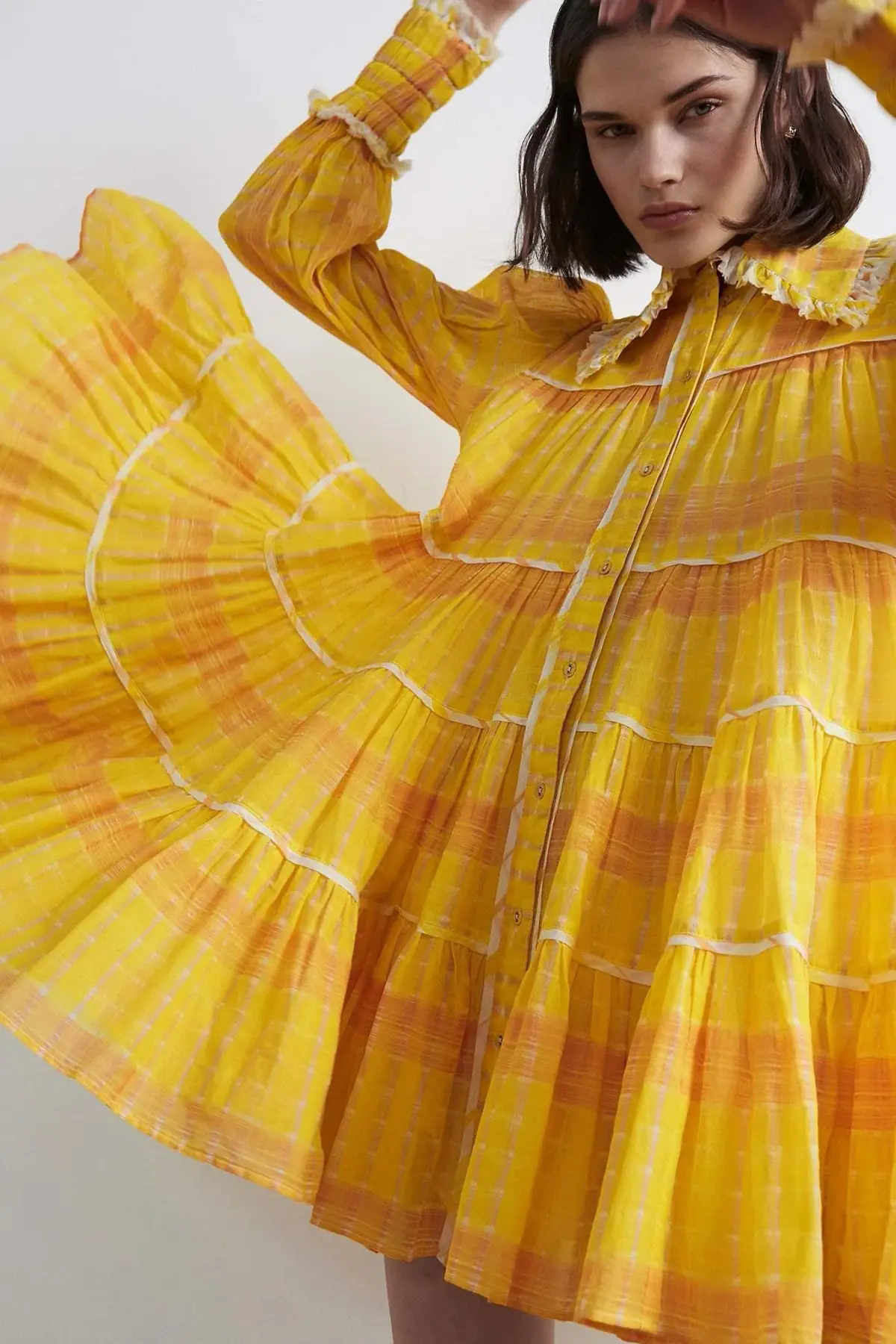 Aje Wilderness Smock Dress Print Size 6 - Image 5