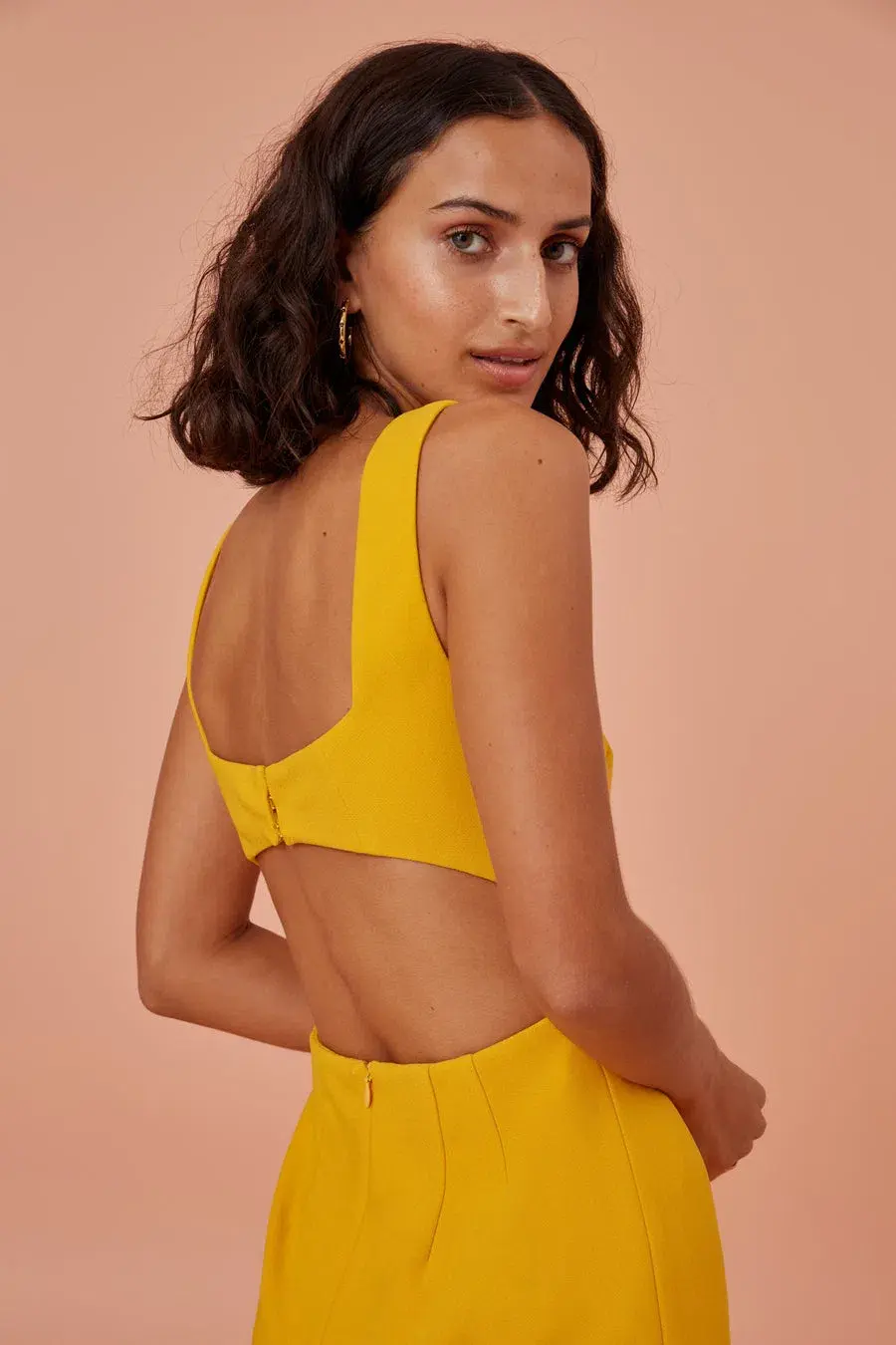 Finders Keepers Nadia Midi Dress Mango Size 8 - Image 3