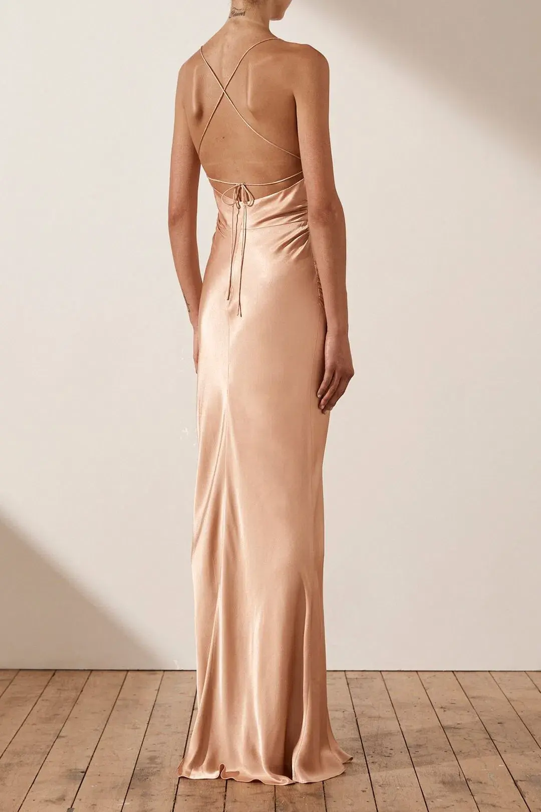 Shona Joy La Lune Lace Back Maxi Dress Desert Rose Size 10 - Image 3