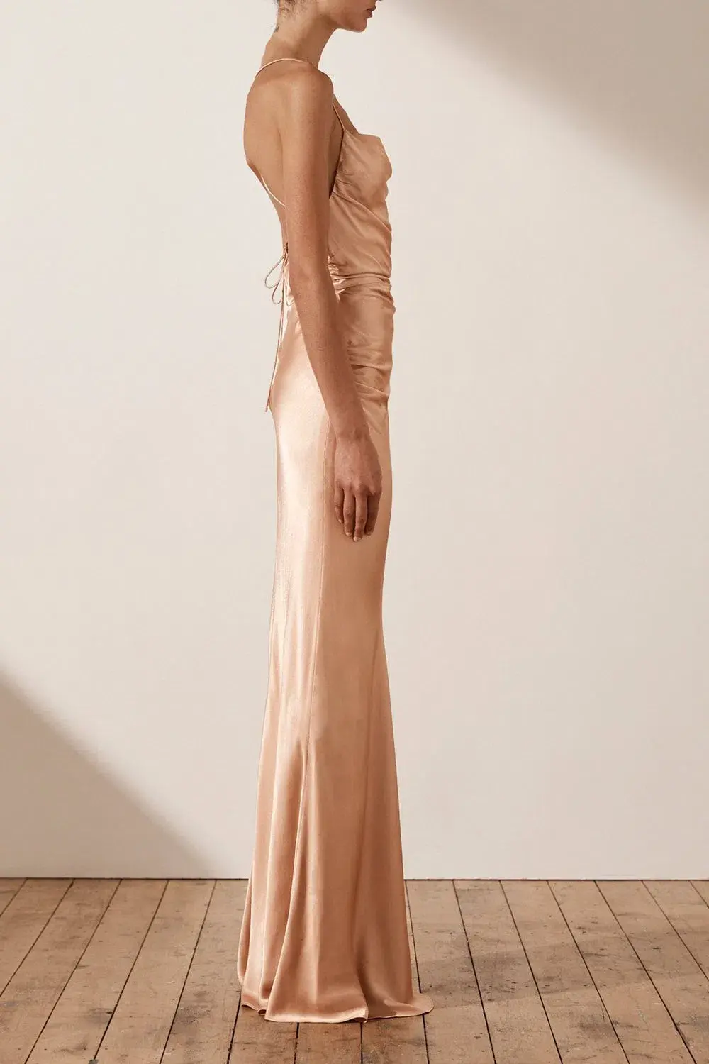 Shona Joy La Lune Lace Back Maxi Dress Desert Rose Size 10 - Image 2
