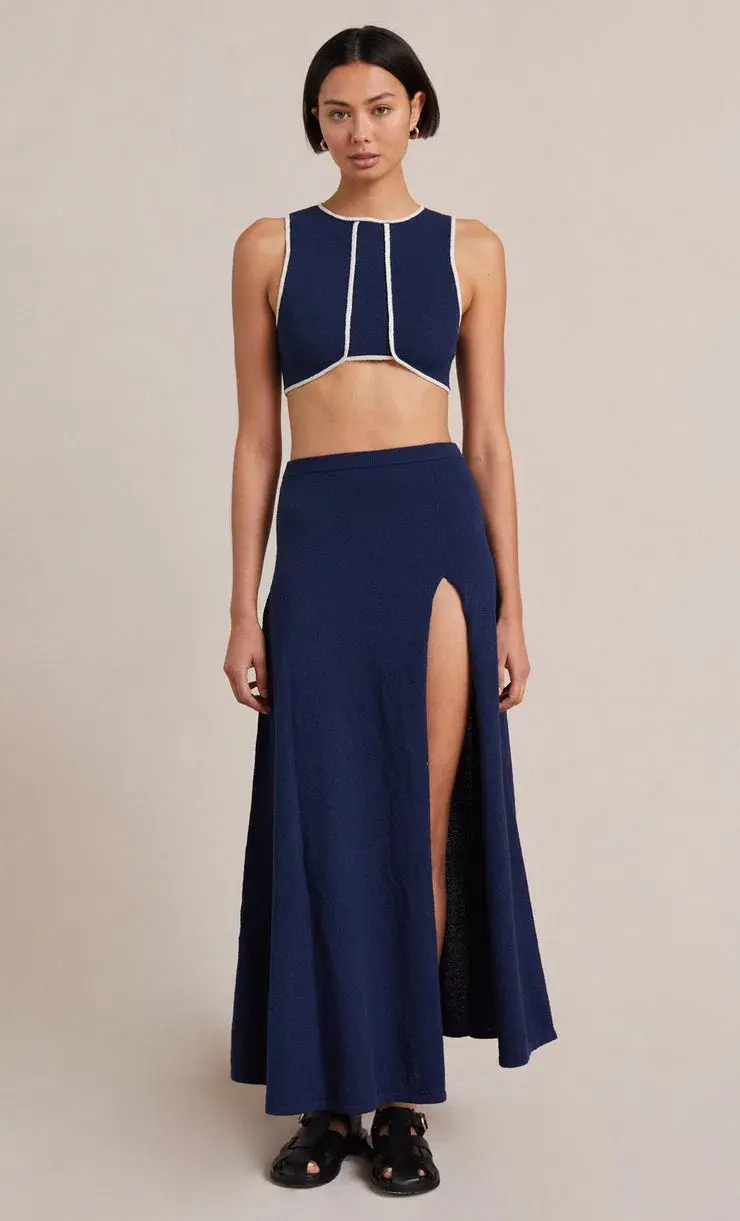 Bec & Bridge Enzo Knit Top & Skirt Set Blue Size 6 - Image 1