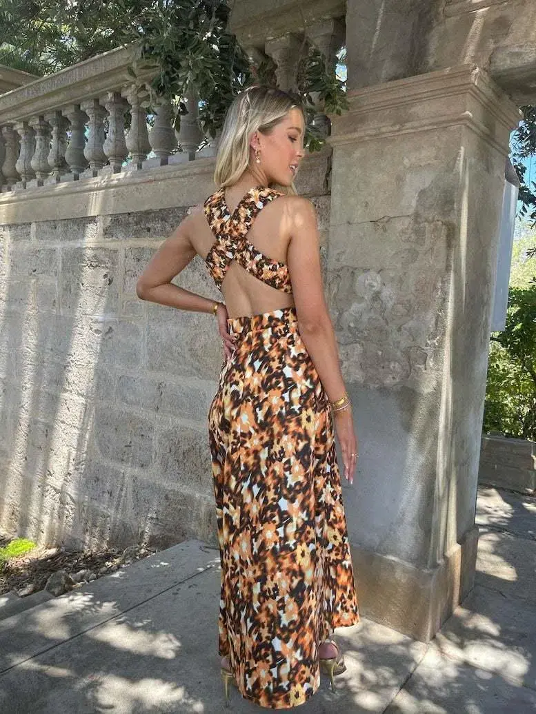 Mossman Inner Guidance Maxi Dress Print Size 10  - Image 6