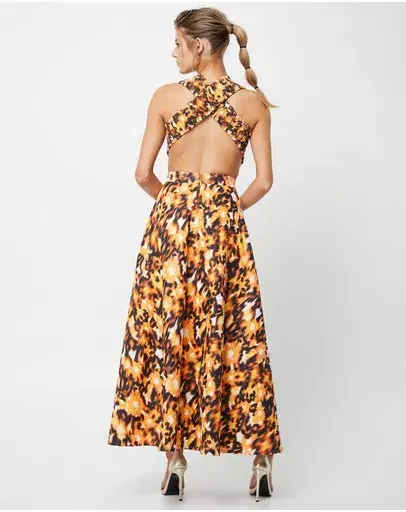 Mossman Inner Guidance Maxi Dress Print Size 12  - Image 3