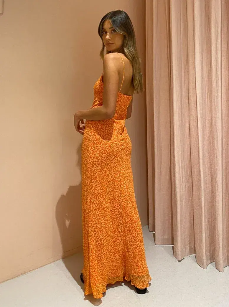 Bec and Bridge Cheri Maxi Dress Print Size 6 for rent on The Volte - main image