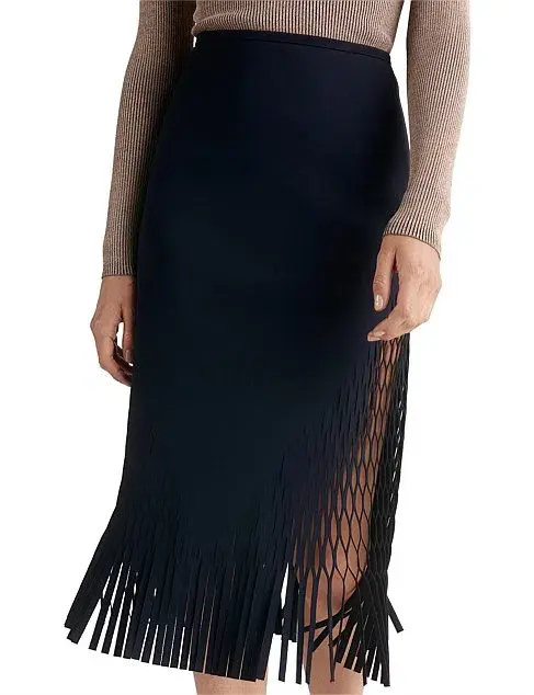 Dion Lee Triangle Perf Skirt Black Size 12 - Image 1