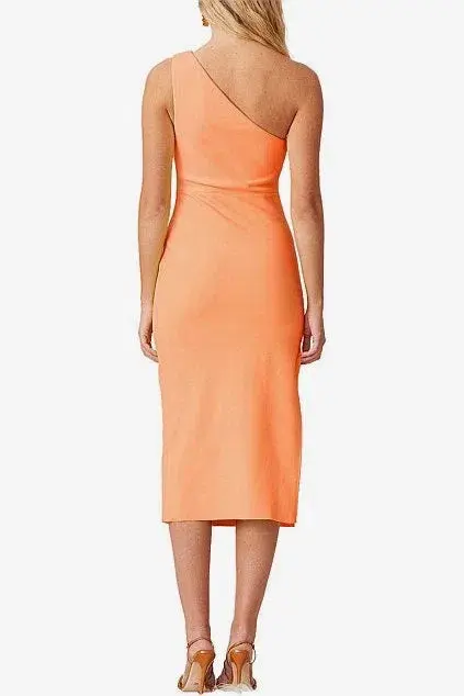 Bec and Bridge Clover Asym Midi Dress in Nectarine Orange Size 6 - Image 2