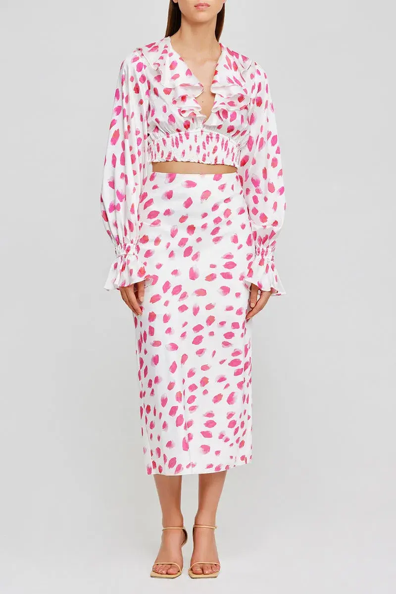 Significant Other Penny Skirt and Coco Top Set in Rose Petal Print Size 6 for rent on The Volte - main image