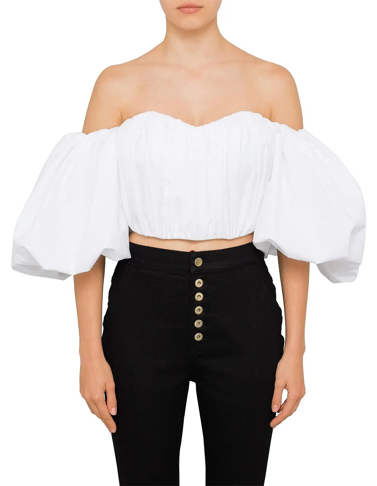 Ellery Bachelorette Rouched Corset Top White Size 10 - Image 1